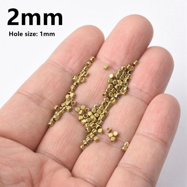 Beads Jewelry Square Metal, Metal Beads 8mm Square Gold